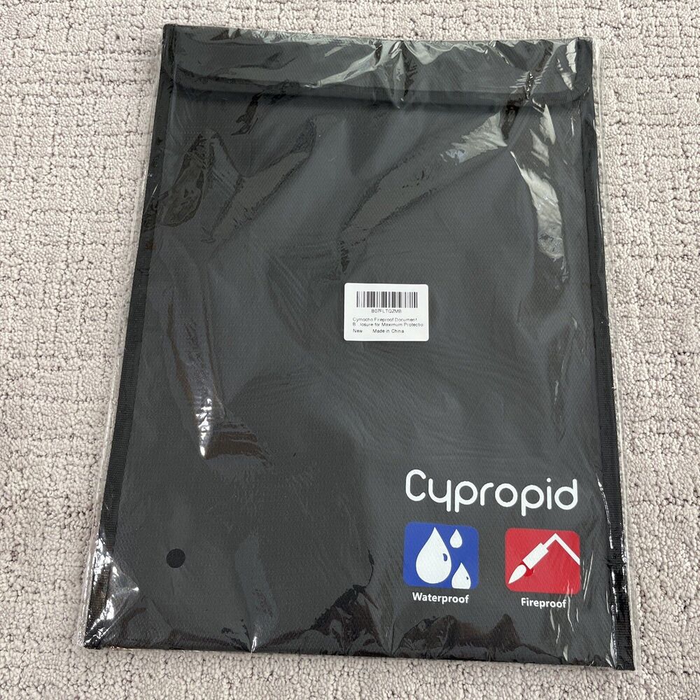 Fireproof Document Bag Document Holder Water Fire Resistant 15” X 11 1/4”